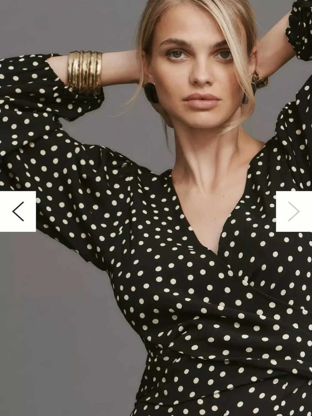Anthropologie Black Polka Dot Wrap Jumpsuit NWT - Picture 3 of 9